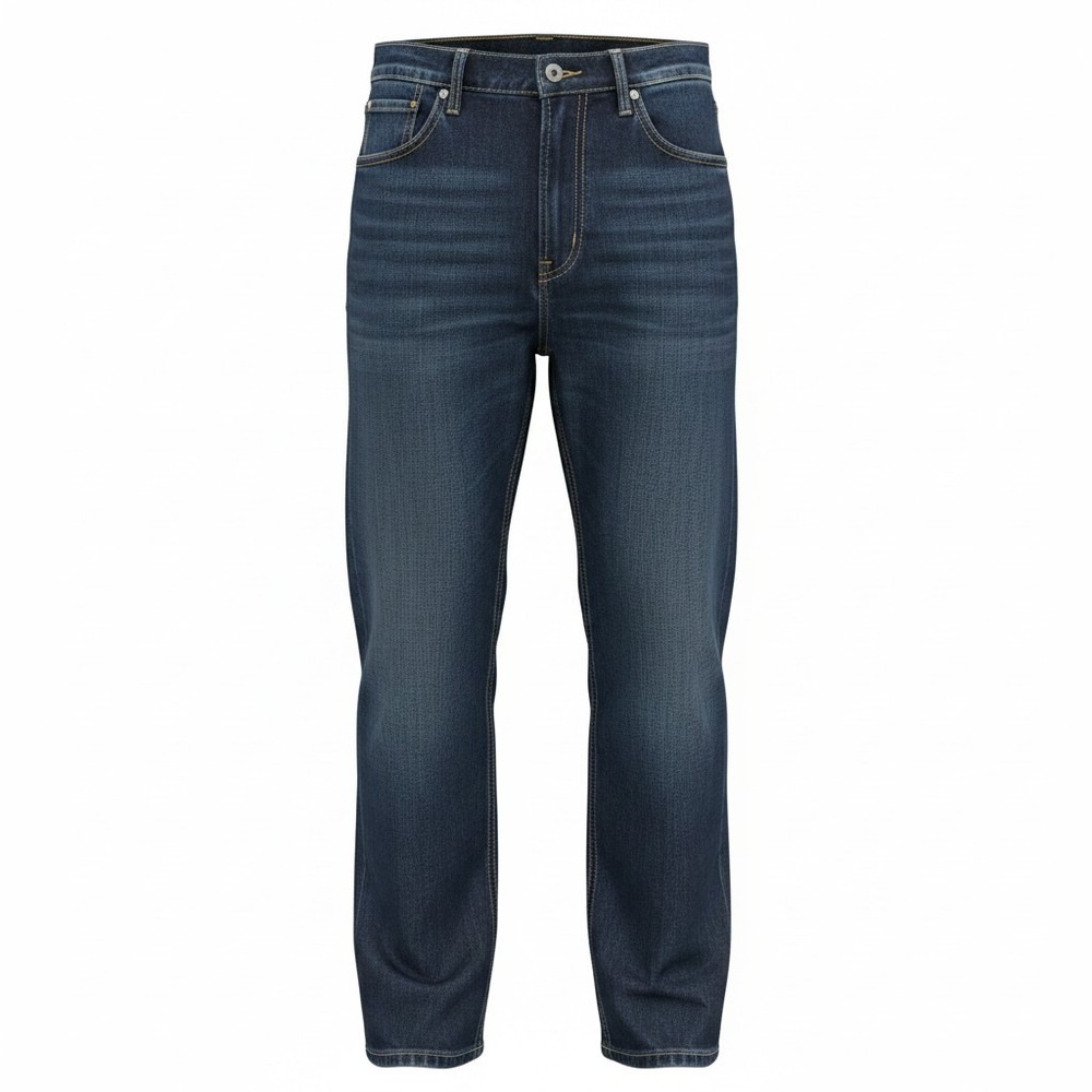 PossiAtti Mens Straight Leg Jeans 40x34 Dark Wash Cotton Classic Denim‎ Jeans
